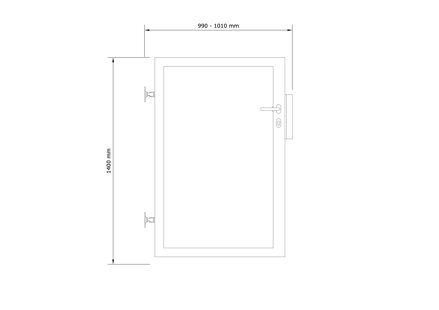 Vchodová branka 1x1,4m VB/L Levá