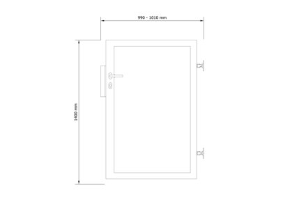Vchodová branka 1x1,4m VB/P Pravá