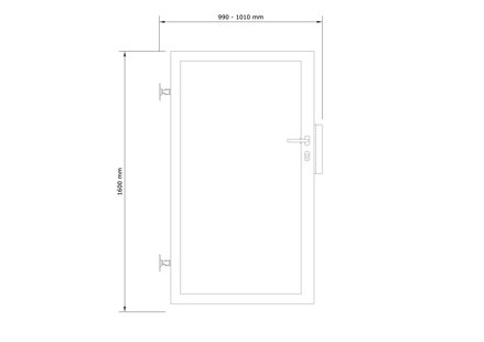Vchodová branka 1x1,6m VB/L Levá