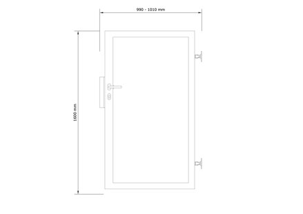 Vchodová branka 1x1,6m VB/P Pravá